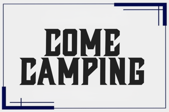 Come Camping Font: Bold Vintage Display Type for Handmade Products