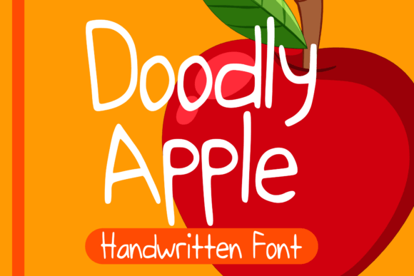 Doodly Apple: A Playful Display Font for Handmade Products and Printables