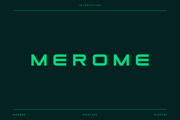 Merome: A Futuristic Typeface for Digital Interfaces