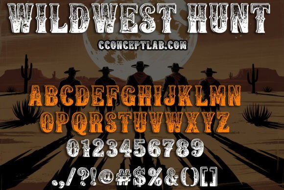 Wildwest Hunt: A Stencil Display Font That Commands Campaign Attention